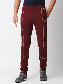 FITZ - Solid French Terry Slim Fit Trackpants Wine