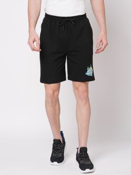 FITZ - Solid French Terry Slim Fit Shorts Jet Black