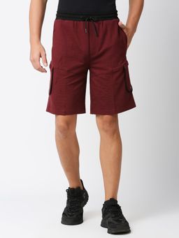FITZ - Solid French Terry Slim Fit Shorts Wine