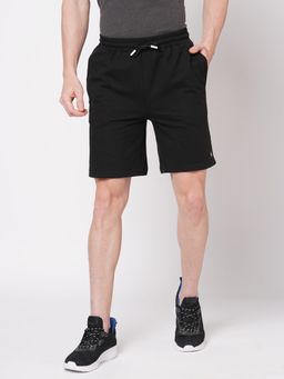 FITZ - Solid French Terry Slim Fit Shorts Jet Black