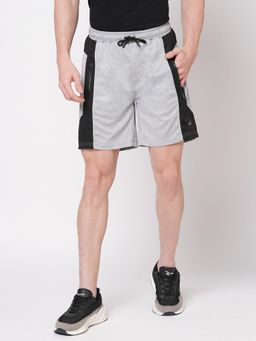 FITZ - Colorblock Polyester Regular Shorts Grey Melange