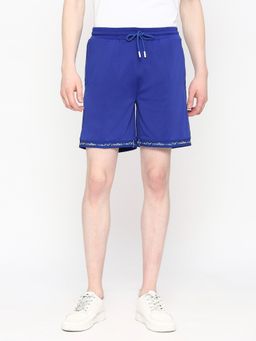 FITZ - Solid Polyester Slim Fit Shorts Cobalt Blue