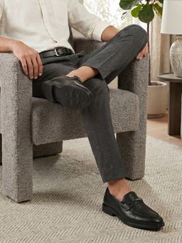 REGAL - Men Black Leather Loafers
