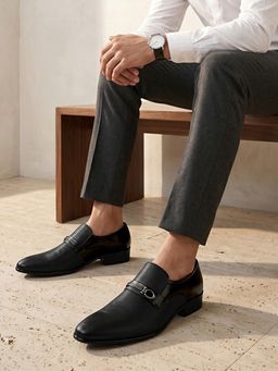 REGAL - Men Black Leather Loafers