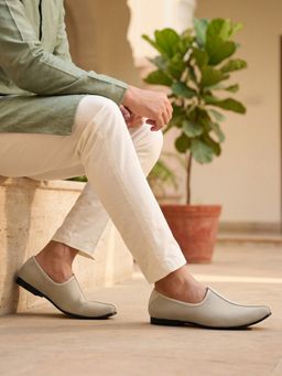 REGAL - Men Beige Leather Mojaris
