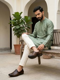 REGAL - Men Tan Leather Mojaris