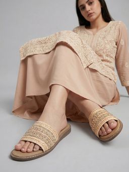 Dollphin - Women Beige Jute Sandals