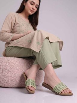 Dollphin - Women Green Jute Sandals