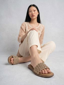 Dollphin - Women Gold Jute Sandals
