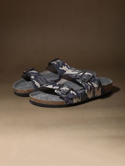 GAS - Men Grey Leather 1 Pack of Sandals