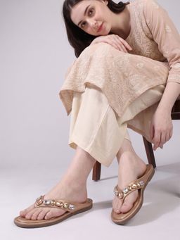 Dollphin - Women Beige PU Sandals