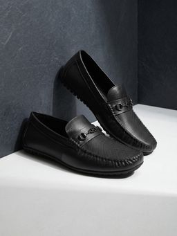 Imperio - Men Black Leather Loafers