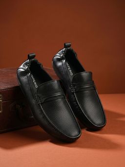 Imperio - Men Black Leather Loafers