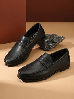 Imperio - Men Black Leather Loafers