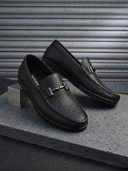 Imperio - Men Black Leather Loafers