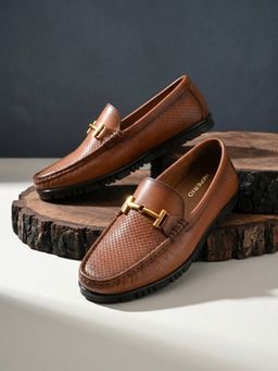 Imperio - Men Tan Leather Loafers