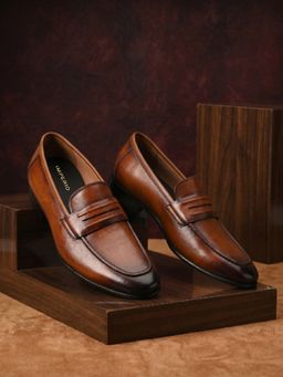 Imperio - Men Tan Leather Loafers