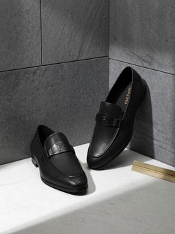 Imperio - Men Black Leather Loafers