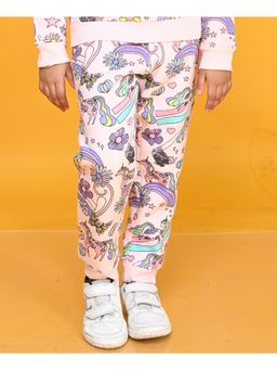 ANTHRILO - Unicorn Butterfly Girls Fleece Jogger - Pink