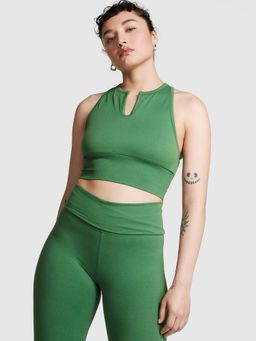 Victoria's Secret - Pink Seamless Split Neck Sports Bra Green (L)