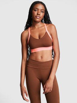 Victoria's Secret - Pink Ultimate Lightly Lined Wide Strap Sports Bra Brown (S)