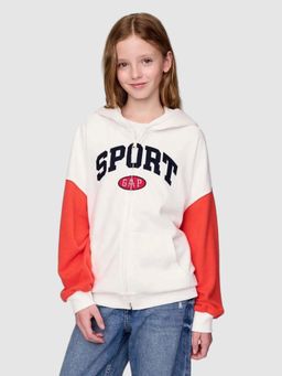 GAP - White Colorblock Hoodie