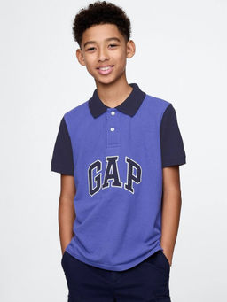 GAP - Blue Colorblock Polo T-Shirt