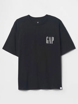 GAP - Black Solid T-Shirt