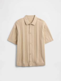 GAP - Yellow Self Design Polo T-Shirt