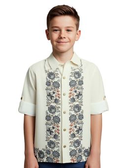 CHARCHIT - Green Embroidered Shirt