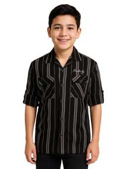 CHARCHIT - Black Stripes Shirt