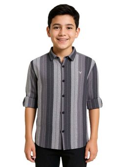 CHARCHIT - Grey Stripes Shirt