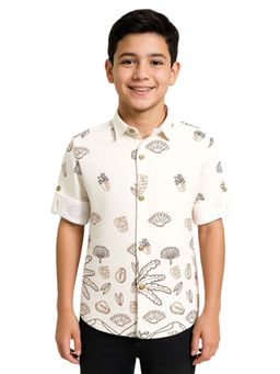 CAVIO - Cream Floral Shirt