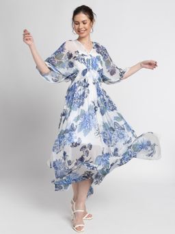 JULO - Serene Floral Maxi Dress with Spaghetti (Set of 2)