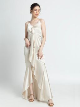 JULO - Creamy Flair Maxi Dress