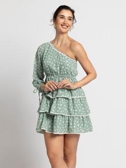 JULO - Tranquil Garden Asym Mini Dress