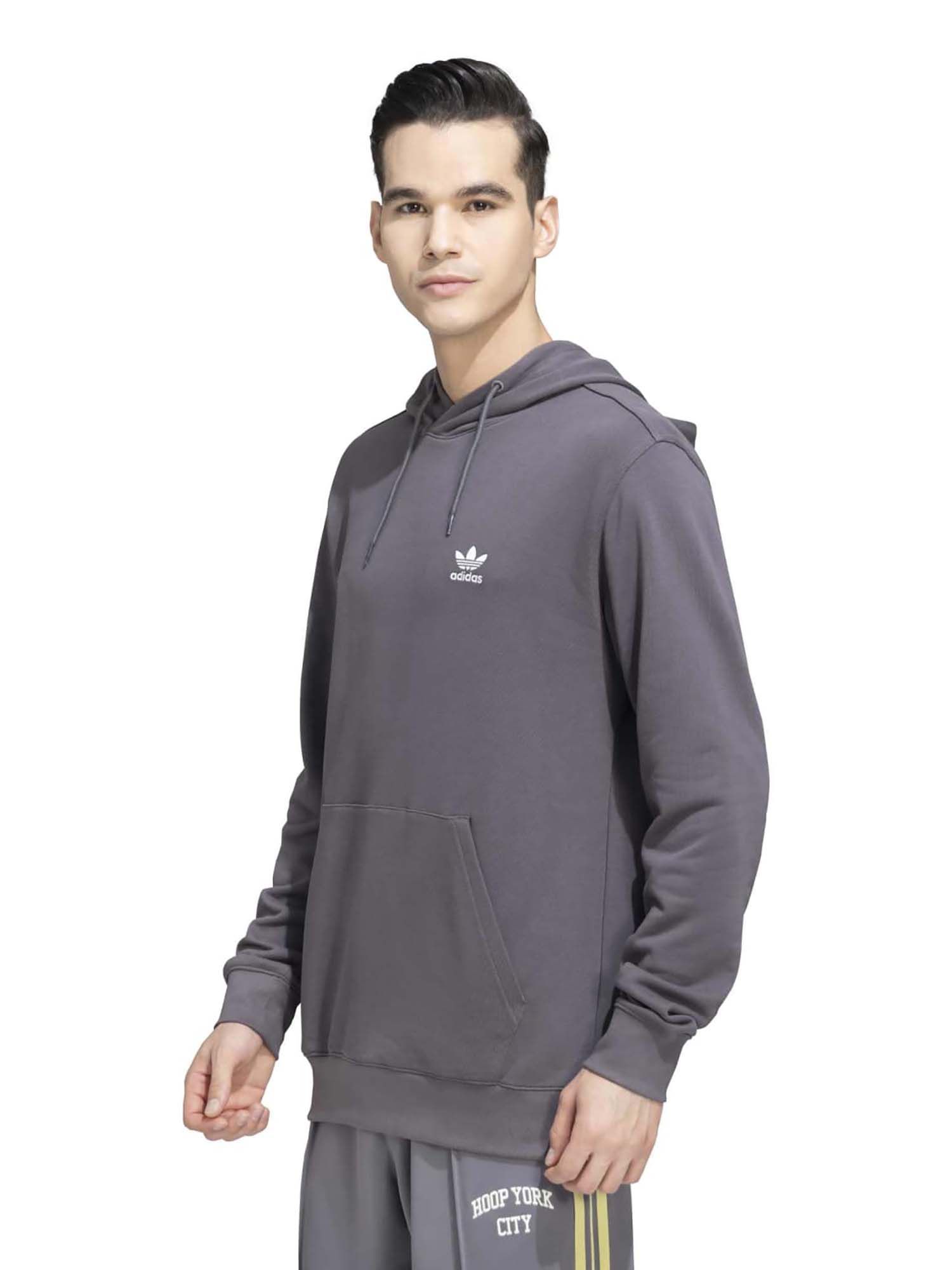 Buy adidas Originals Grey Cotton Full Sleeves Training Hoodie