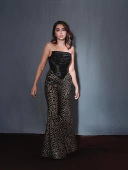 ITRH - Black Bhadri Fringe Corset with Pant