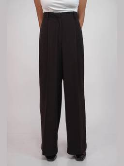 SG.Label - High Waist Pleated Trousers Deep Plum