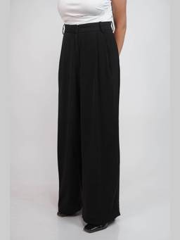 SG.Label - High Waist Pleated Trousers Jet Black