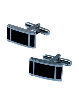 The Tie Hub - Men Black Brass Cufflinks