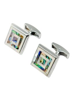 The Tie Hub - Men Multi-Color Tone Mop Square Cufflinks