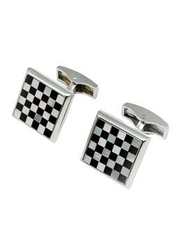 The Tie Hub - Men Mop Checkerboard Square Cufflinks