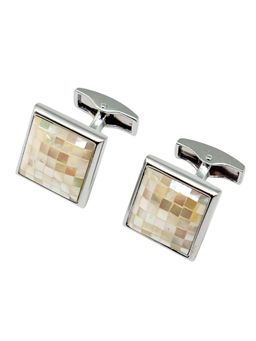 The Tie Hub - Men Ivory Mop Square Cufflinks