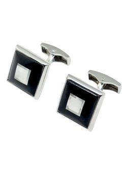The Tie Hub - Men Black Square Cufflinks