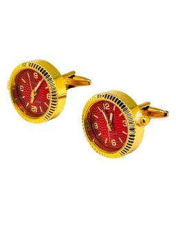 The Tie Hub - Men Vintage Red Watch Dial Cufflinks