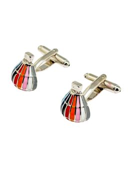 The Tie Hub - Men Multi-Color Hot Air Balloon Cufflinks