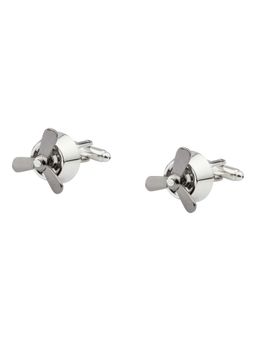 The Tie Hub - Men 3D Propeller Aviation-Inspired Design Cufflinks