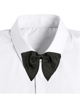 The Tie Hub - Men Black Pre-Tied Silk Bow Tie