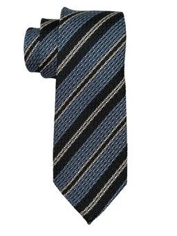 The Tie Hub - Men Blue Textured Design Silk Necktie